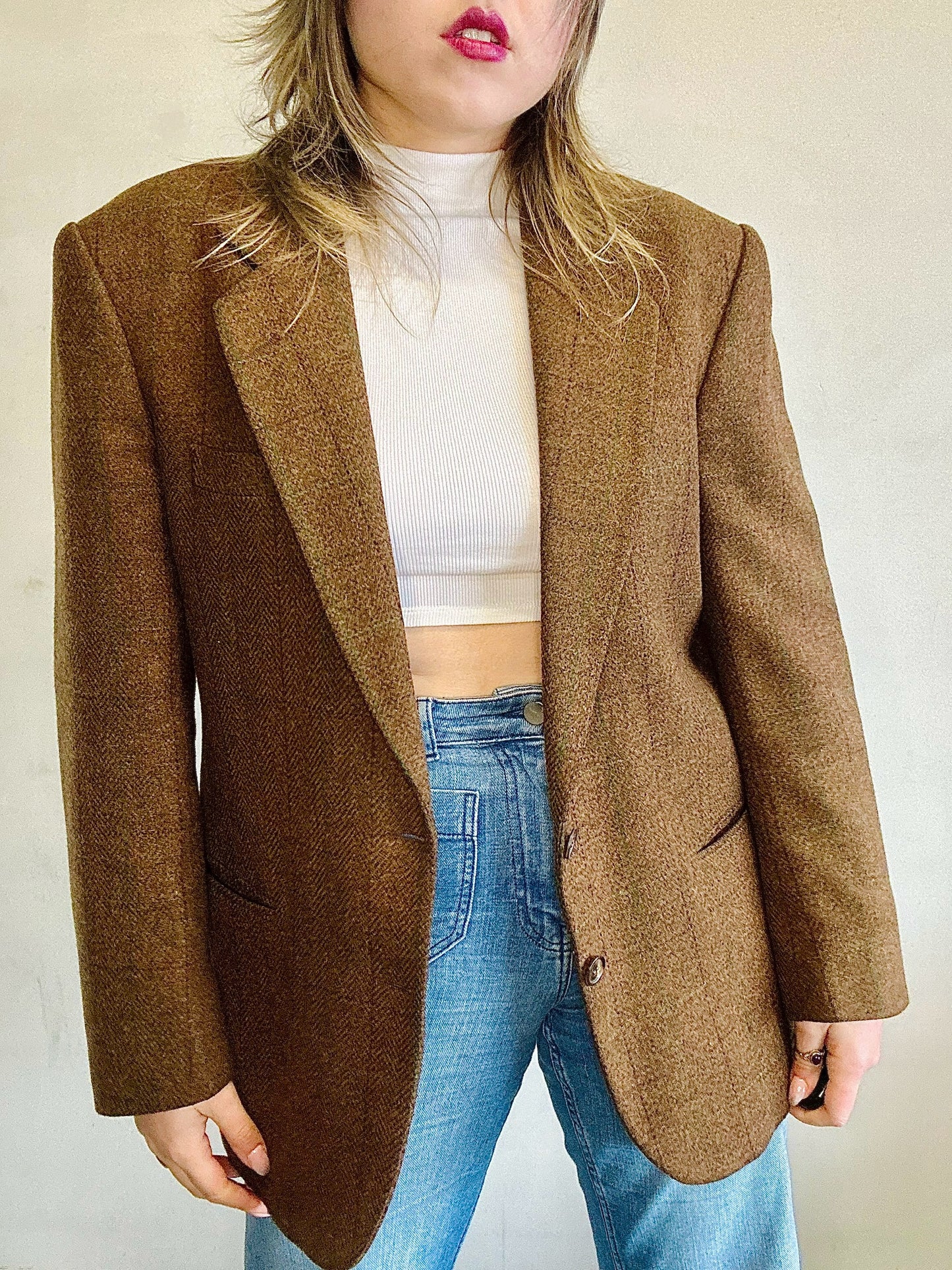 Blazer in pura lana Tartan