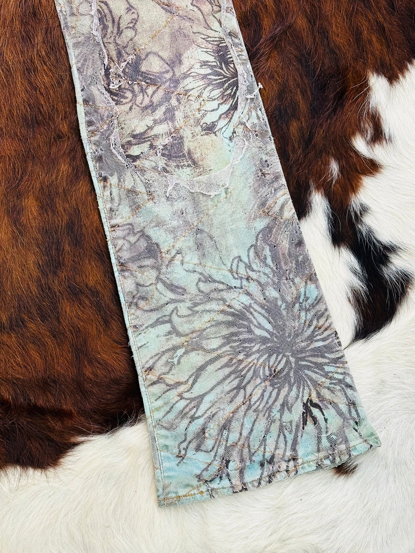 JUST CAVALLI - Pantaloni a zampa Edizione Artistica Floreale