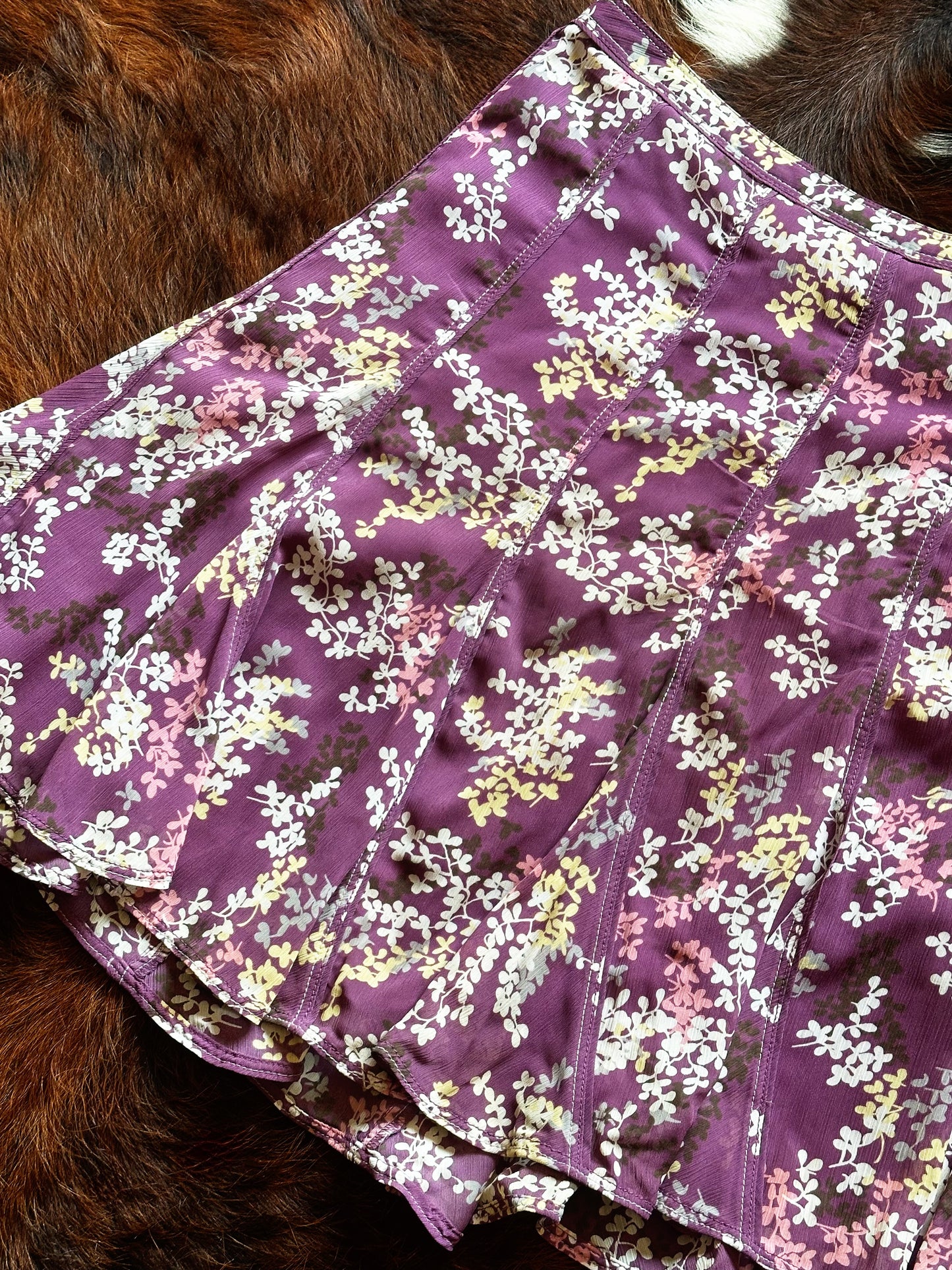 Gonna Esprit a pannelli con fantasia floreale lilla – Romantic chic