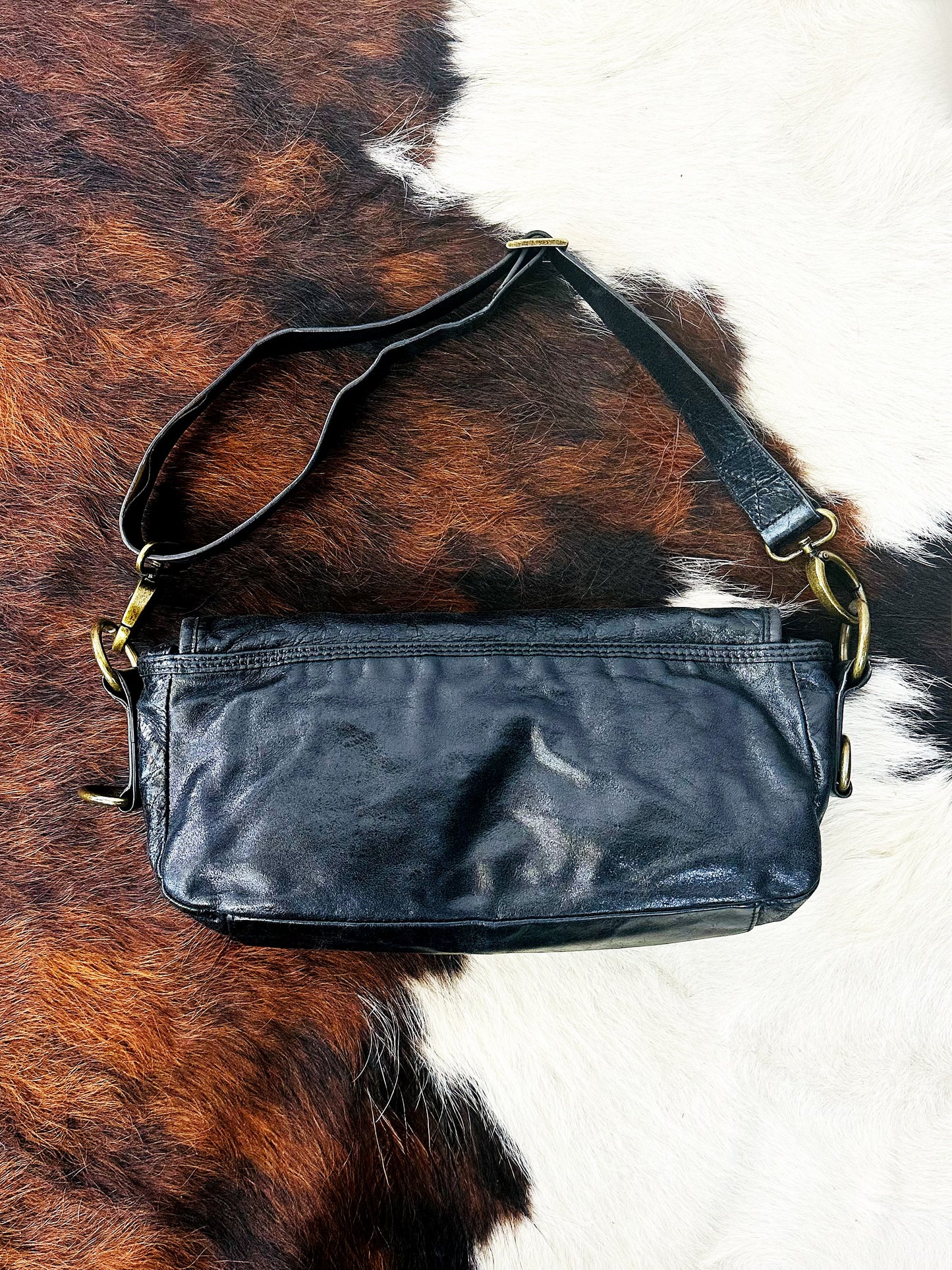 Borsa a Spalla\Bandoliera  in Vera Pelle con Hardware in ottone