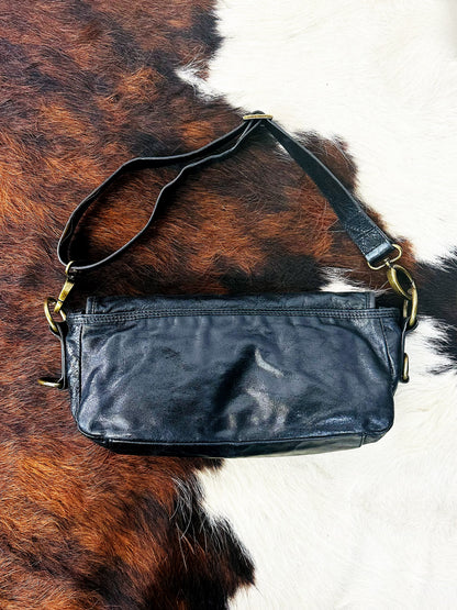 Borsa a Spalla\Bandoliera  in Vera Pelle con Hardware in ottone