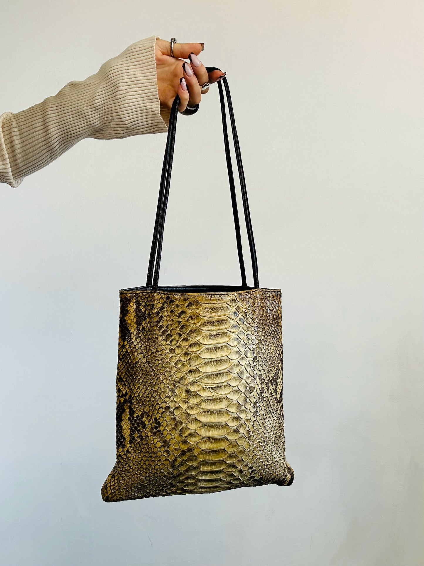 Borsa a spalla in pitone