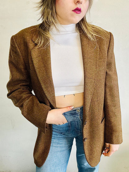 Blazer in pura lana Tartan