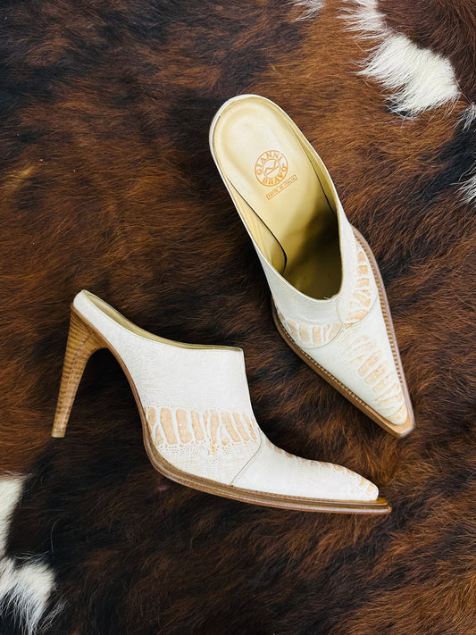 Mules texani vintage in pelle Gianni Bravo – Made in Italy | Taglia 40