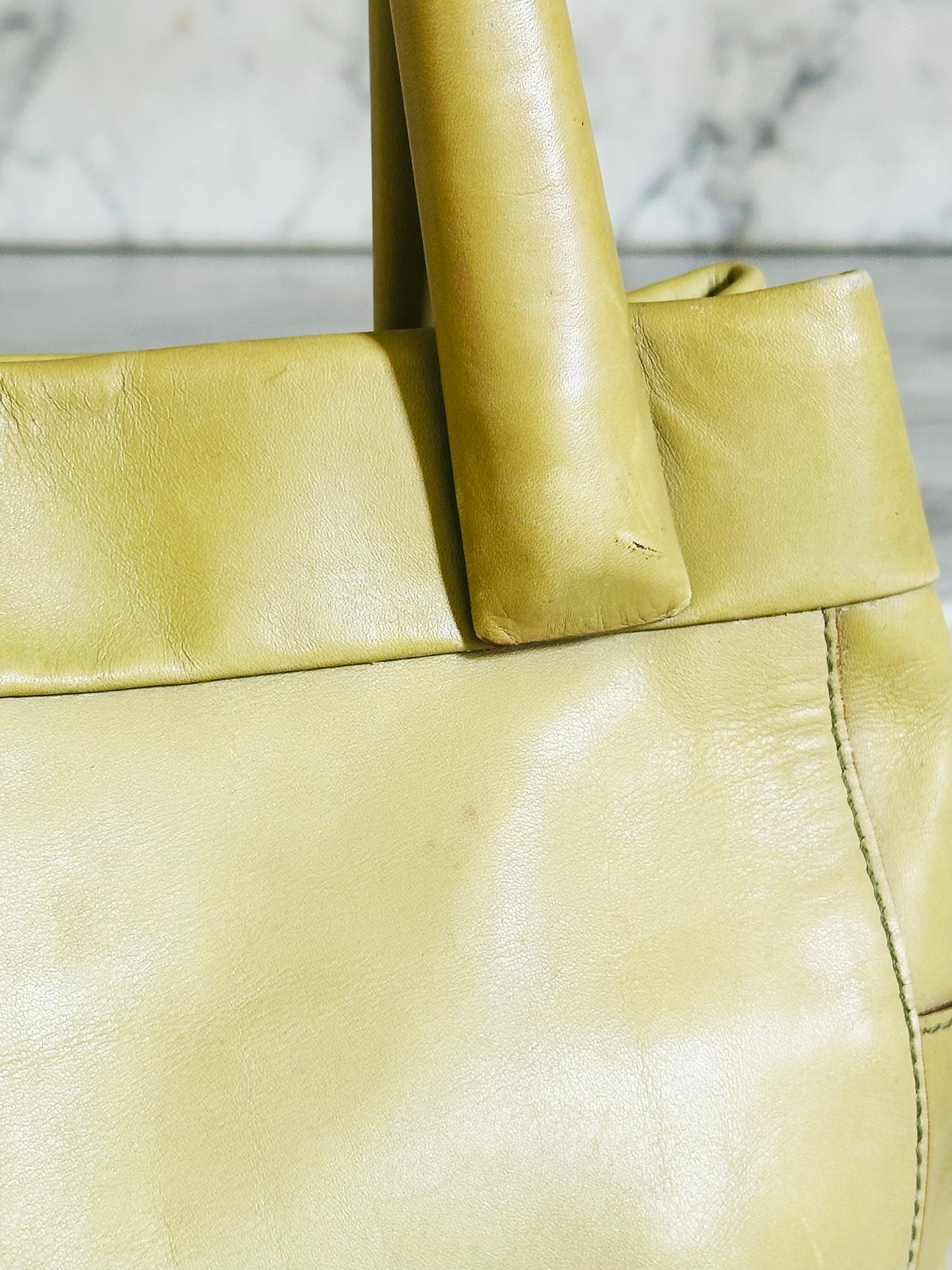 MAX MARA WEEKEND - Borsa in Pelle Verde Pistacchio Vintage Y2K Made in Italy