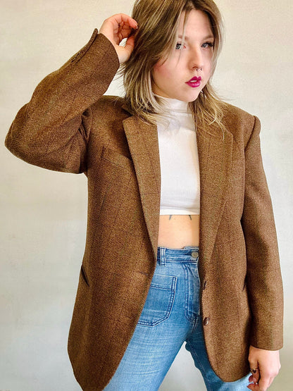 Blazer in pura lana Tartan