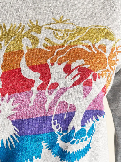 GUCCI - Felpa con stampa Tiger Rainbow - Alessandro Michele era