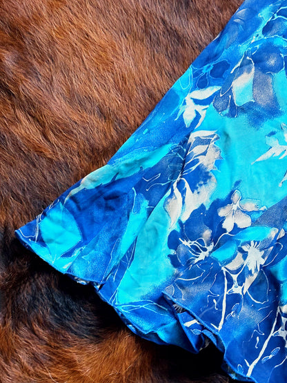 Gonna Vintage Made in Italy Blu Floreale