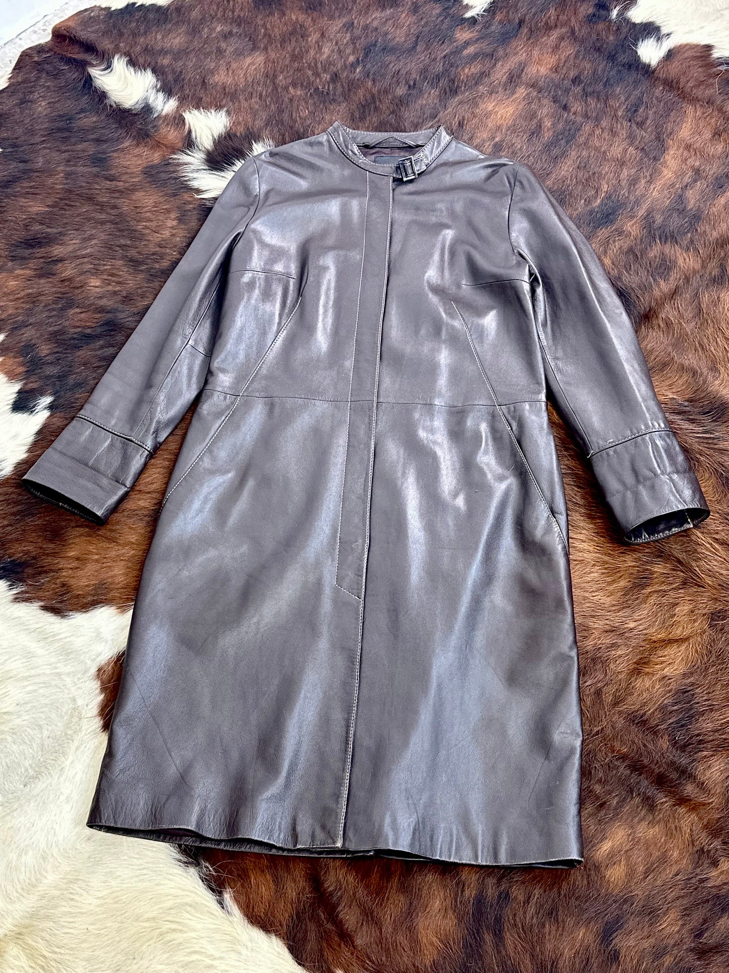 Giacca in Pelle Chocolate Brown – Anni '90