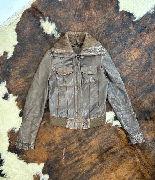 Giacca di pelle aviatore