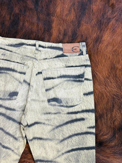 JUST CAVALLI - Pantaloni a zampa Animalier Tiger