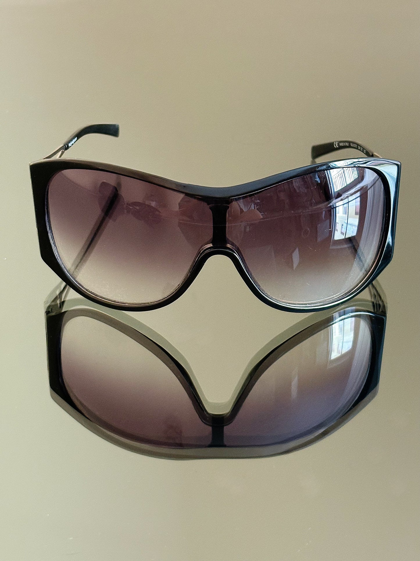 YVES SAINT LAURENT - Occhiali da sole – YSL logo crystal, shield Y2K Made in Italy
