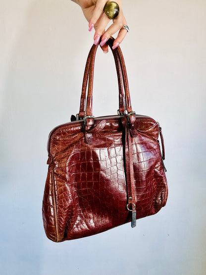 Borsa a spalla vera pelle red cherry 🍒