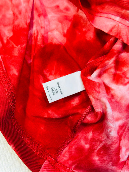 MOSCHINO - T-shirt Tie-Dye Rosso Fragola