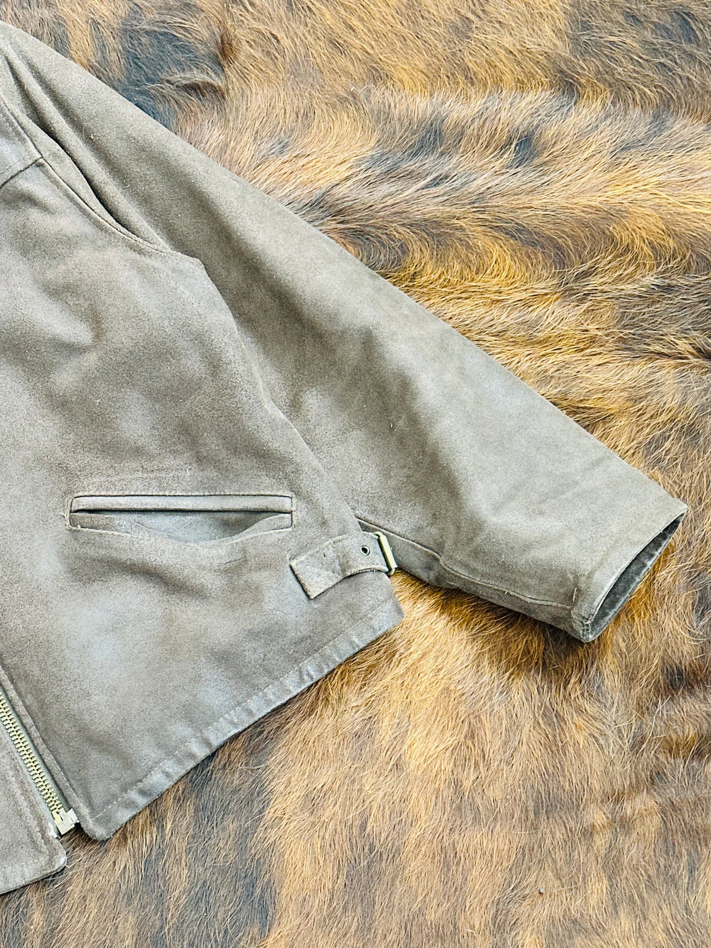 Giacca di pelle marrone Classic fit