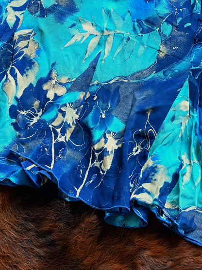Gonna Vintage Made in Italy Blu Floreale
