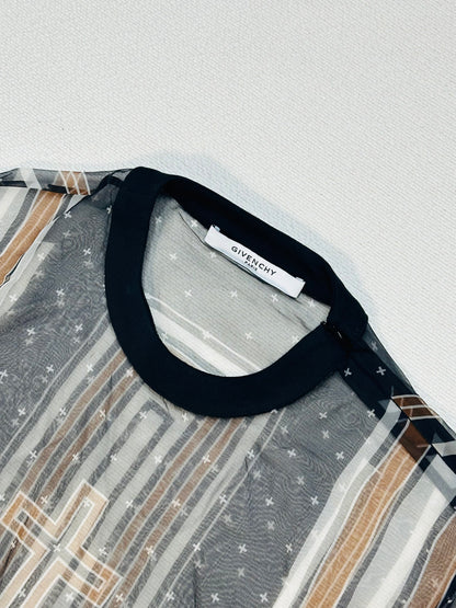 GIVENCHY - T-Shirt trasparente in seta