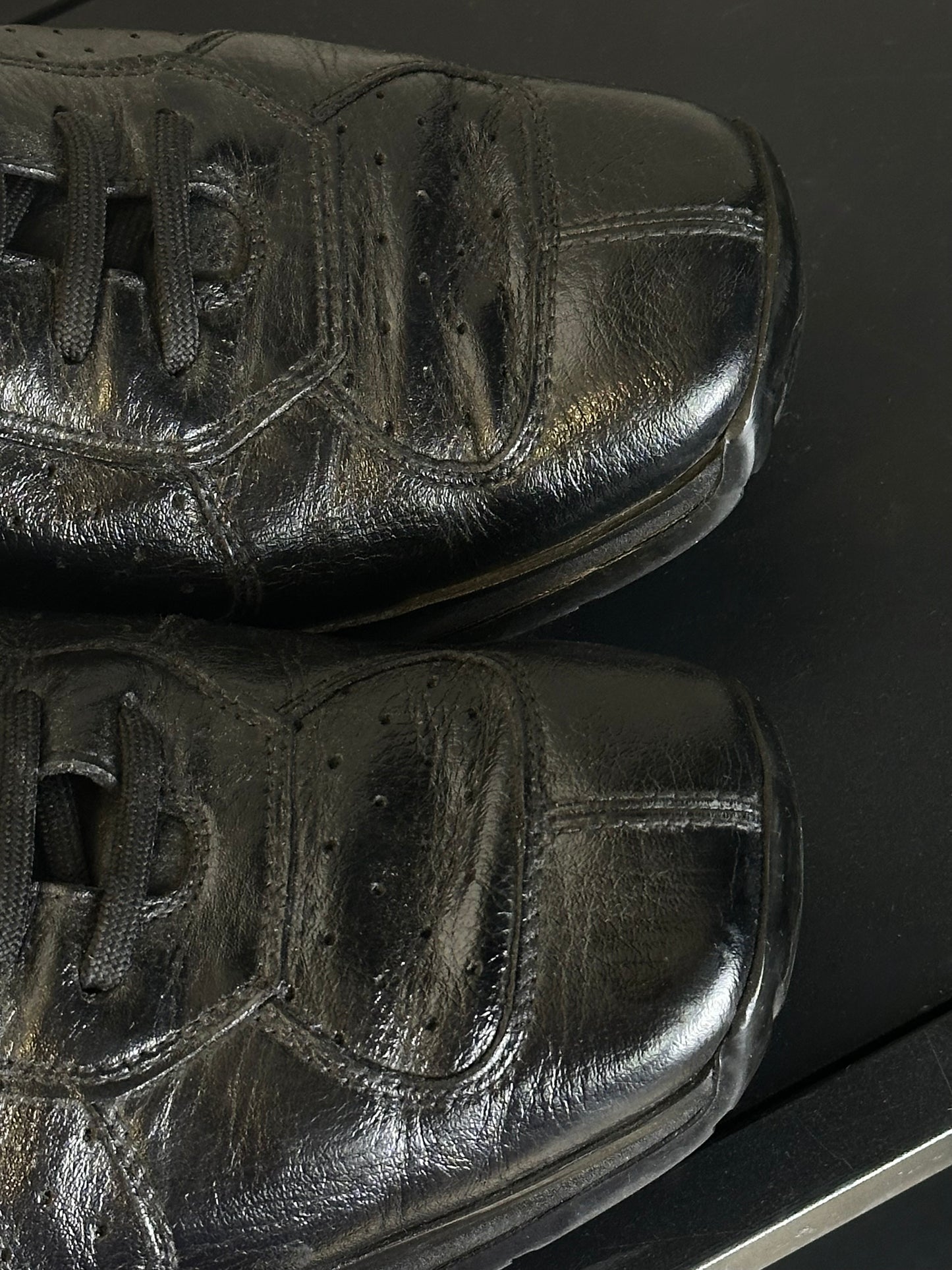 PRADA – Sneakers Sport Linea Rossa – Pelle Nera Vintage | Tg 44