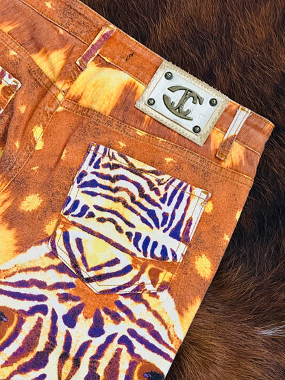 JUST CAVALLI - Pantaloni Animalier Psichedelico 🦓Archivio Anni 2000