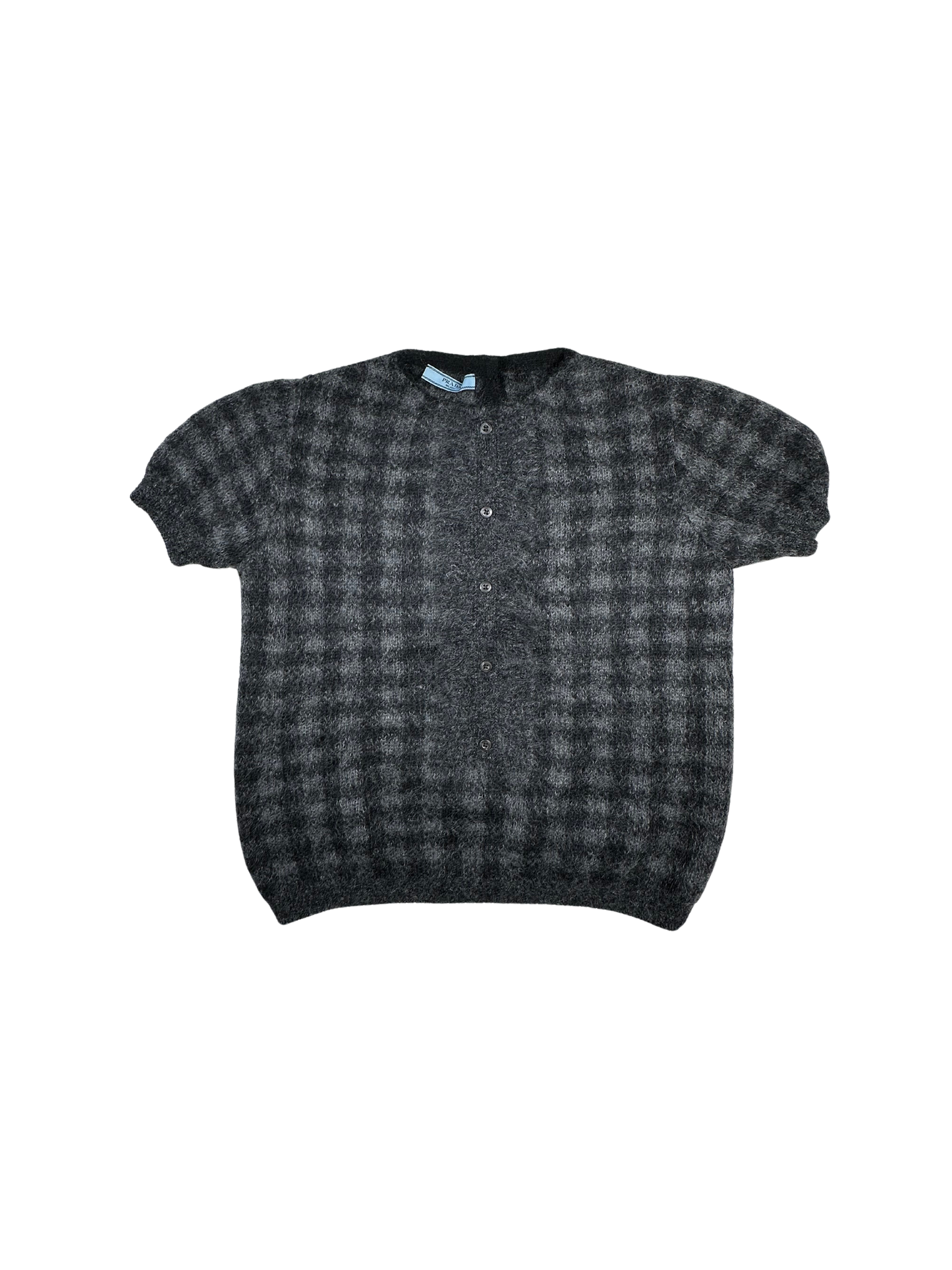 PRADA -  Maglioncino pied de poule con volant