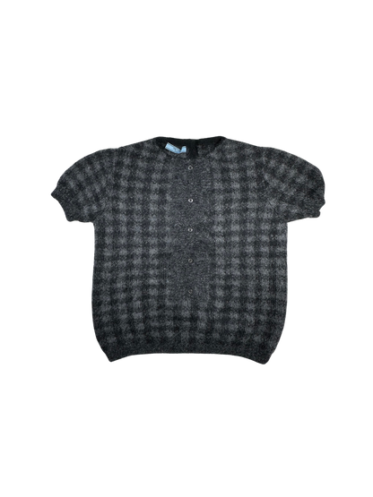 PRADA -  Maglioncino pied de poule con volant