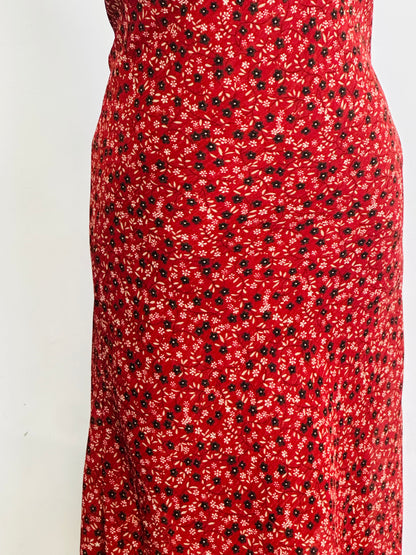 Y2k Long Dress , Vestito vintage a fiori con scollo all’americana