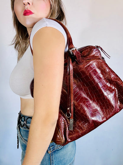 Borsa a spalla vera pelle red cherry 🍒