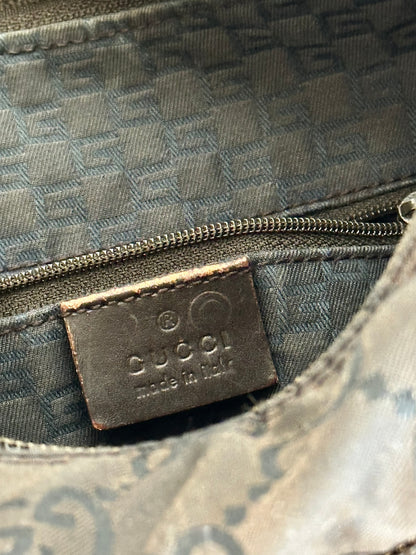 GUCCI - Vintage Monogram Nylon Hobo Bag – Marrone e nero