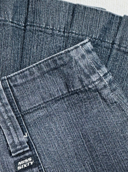 Mini Gonna a Pieghe in Denim Nero Vintage – Miss Sixty Y2K | Made in Italy