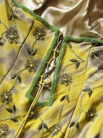 Abito Halter in Seta Ricamata con Perline – Archive Y2K Couture | Nuovo con Cartellino