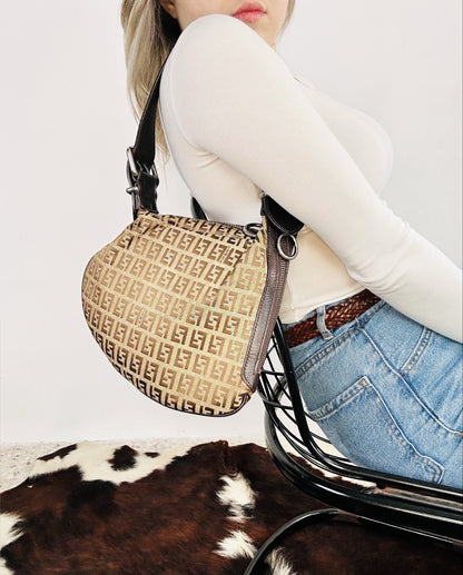 FENDI - Oyster Medium Monogram Zucca Canvas – Iconic Y2K
