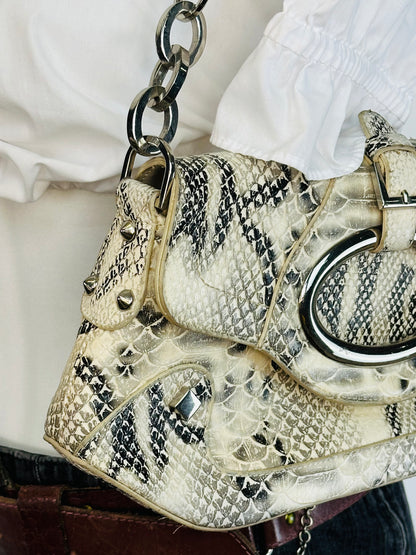Borsa a spalla pelle coccodrillata