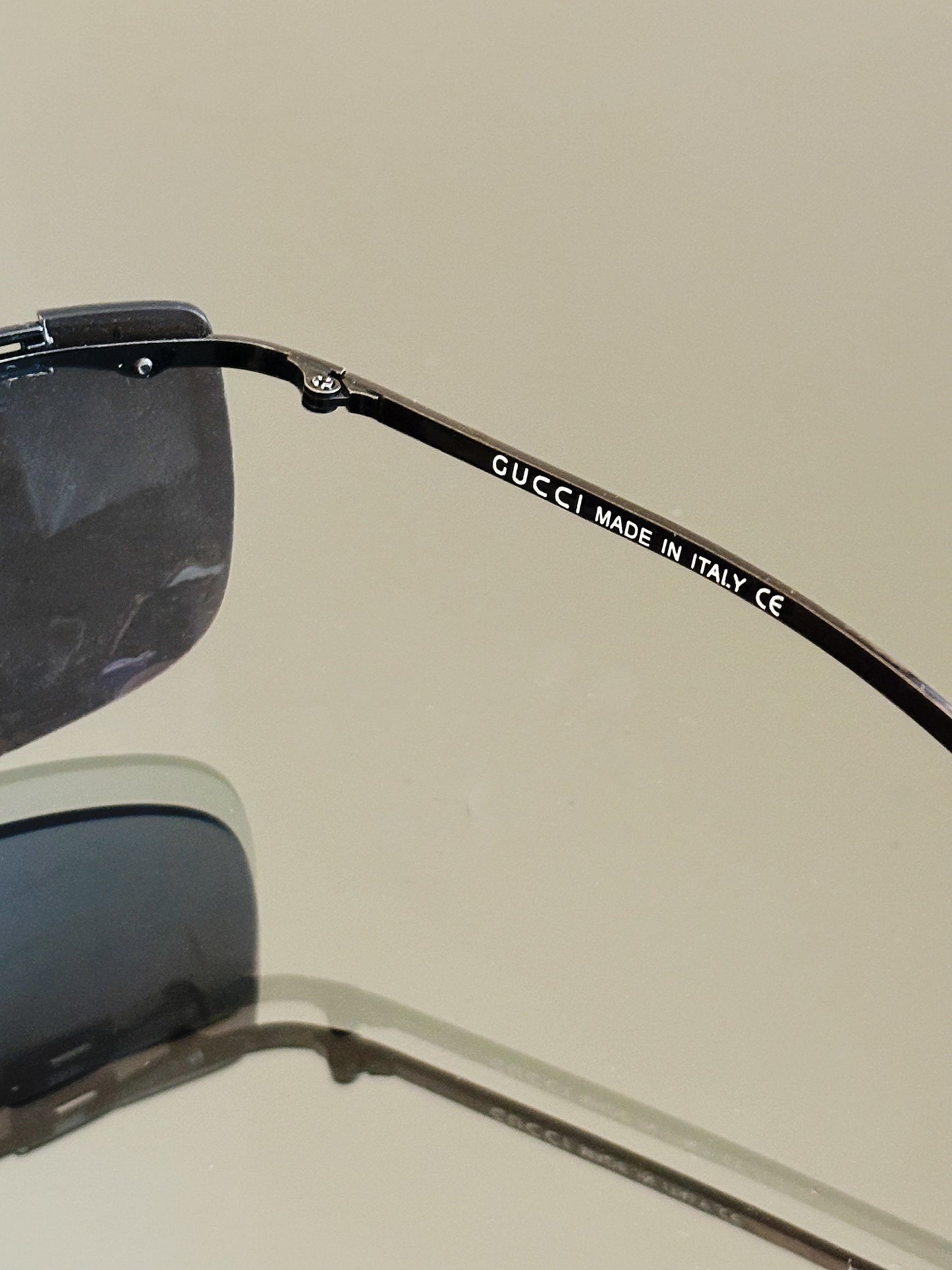 GUCCI - Occhiali da sole vintage GG45 – Rimless Shield Mask Y2K Made in Italy