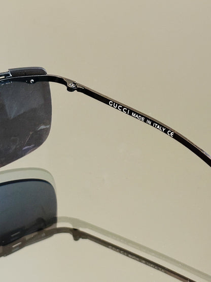 GUCCI - Occhiali da sole vintage GG45 – Rimless Shield Mask Y2K Made in Italy