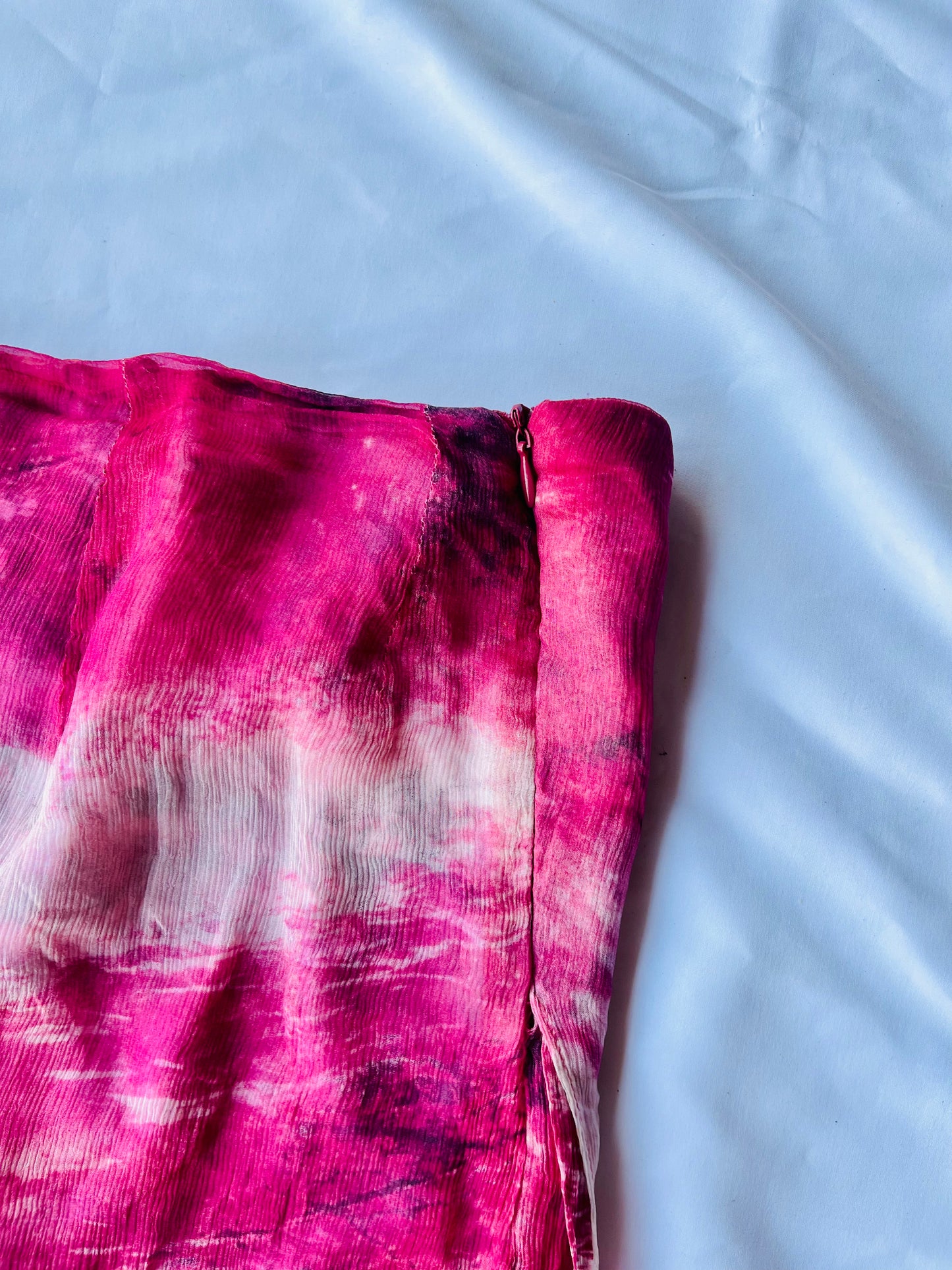 Silk midi skirt