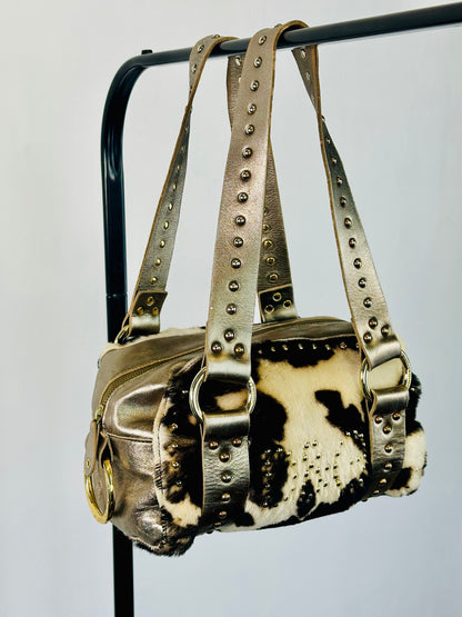 DOLCE & GABBANA – Mini Barrel Cowhide Studded Edition
