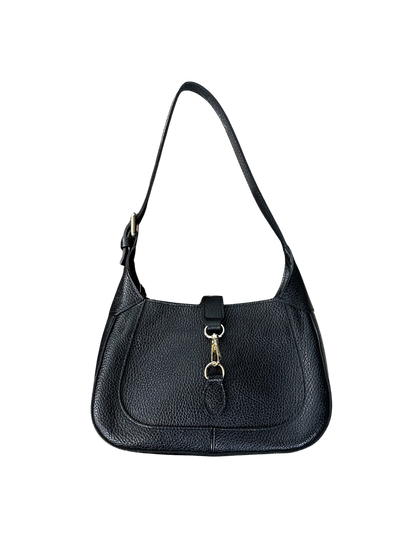 Borsa a Spalla in Pelle Nera Jackie ispired – Vintage Y2K