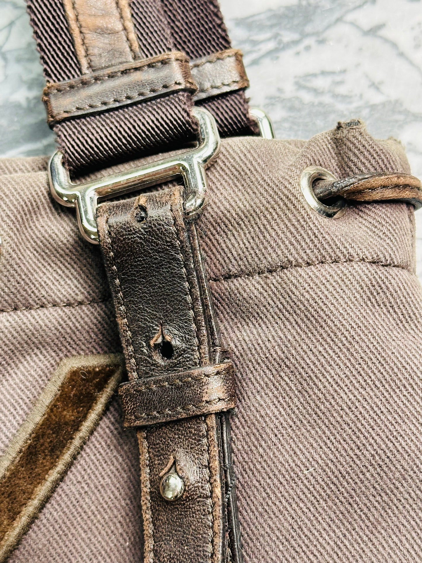YVES SAINT LAURENT - Borsa a spalla in tela