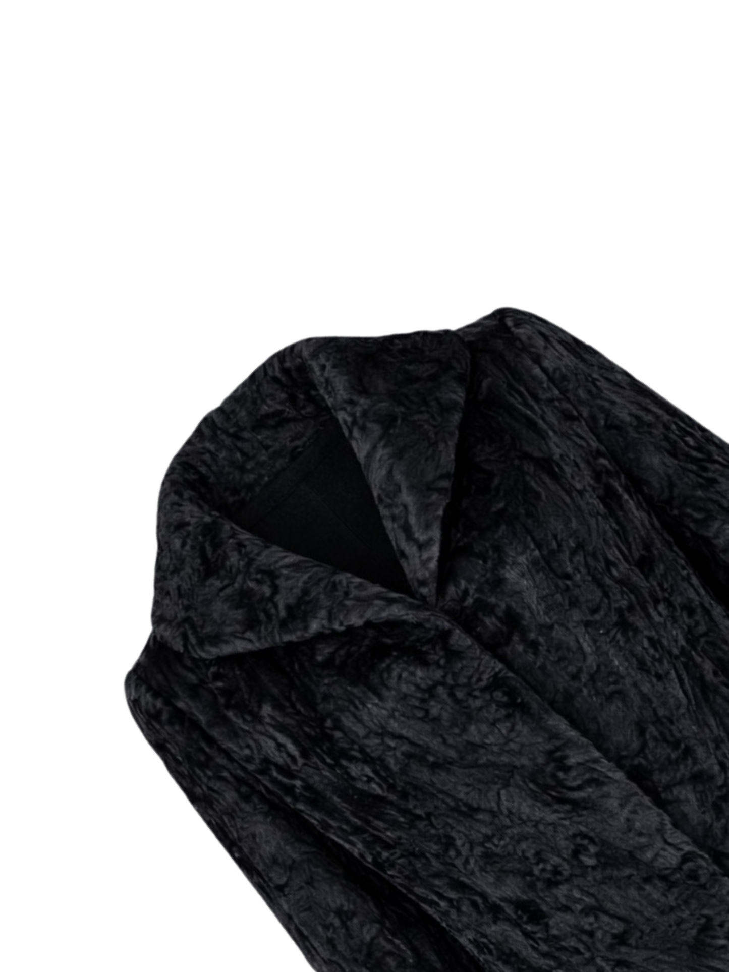 Cappotto Vintage in Astrakan Nero