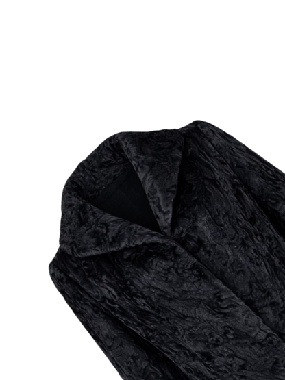 Cappotto Vintage in Astrakan Nero