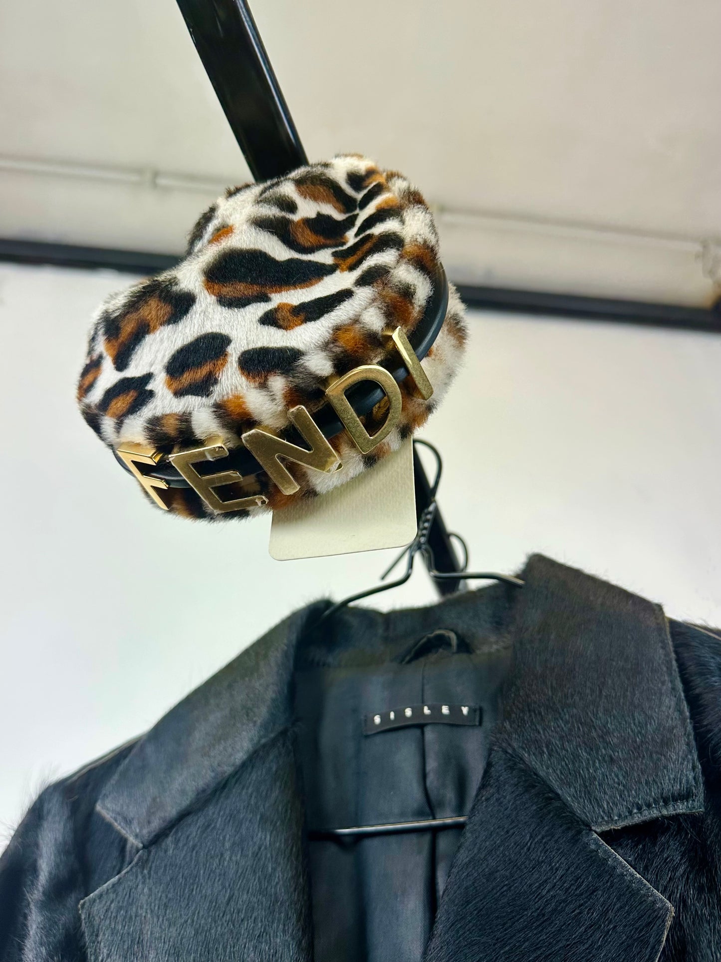 FENDI - Mini Baguette Charm Leopard Haircalf – Nuova con Cartellino