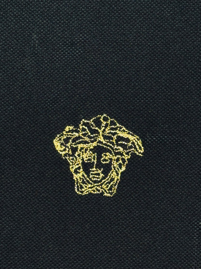 VERSACE – Polo color nero con Medusa Embroidery Edition | M
