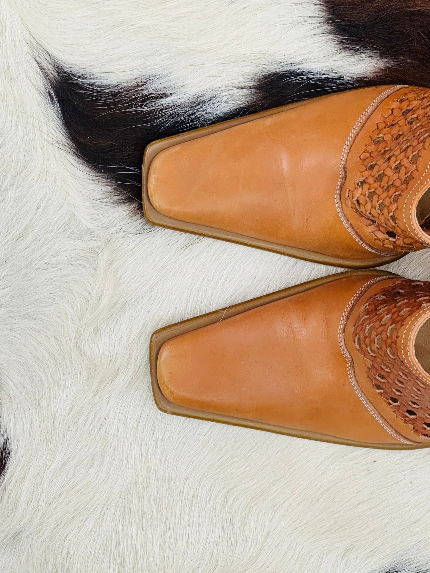 Mules vintage in pelle intrecciata “Mascia” – Made in Italy |Taglia 40