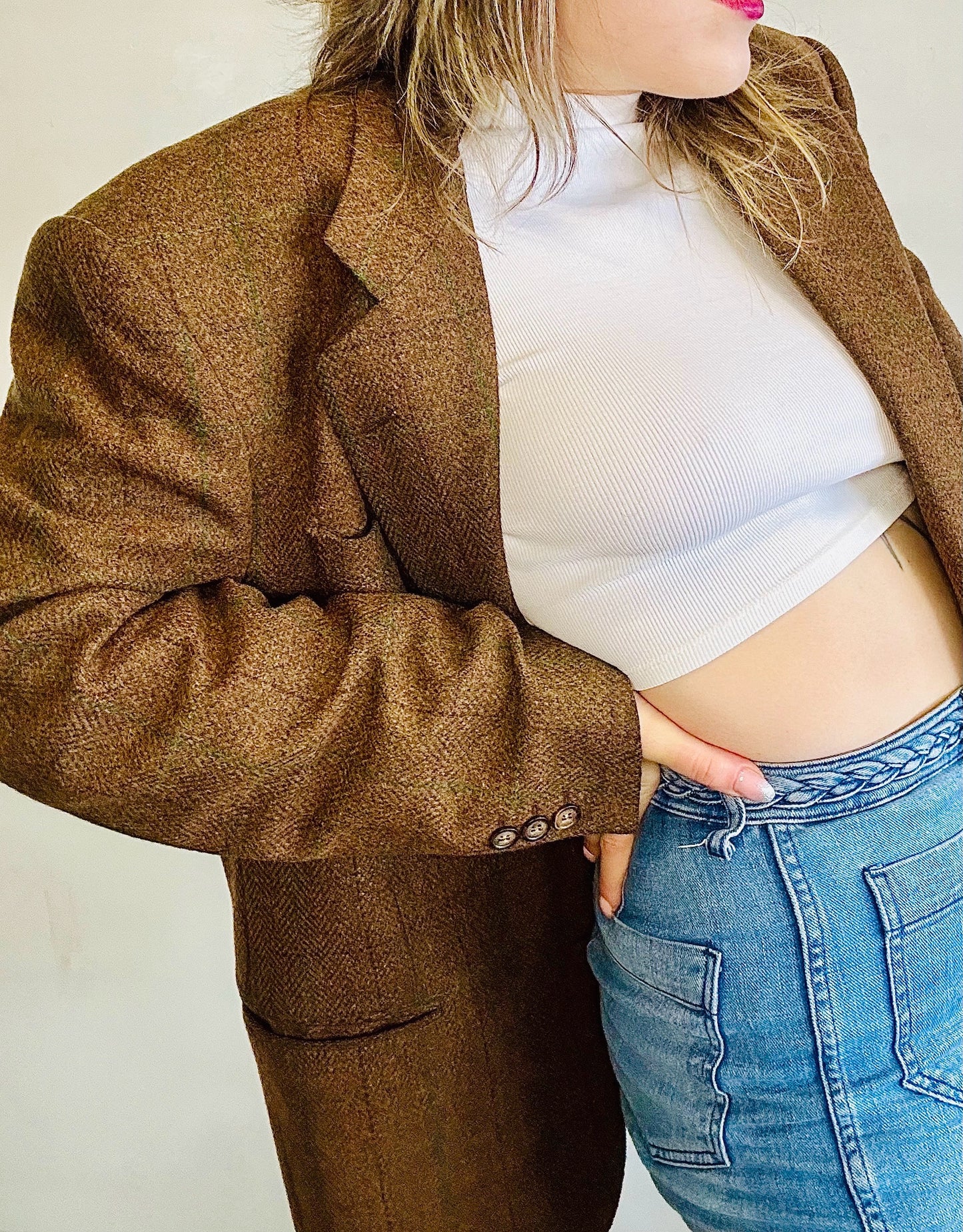 Blazer in pura lana Tartan