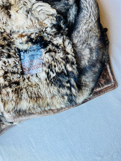 Montone original shearling beige marmorizzato