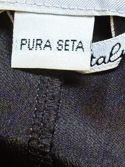 Gonna vintage Pura Seta con fantasia geometrica – Made in Italy