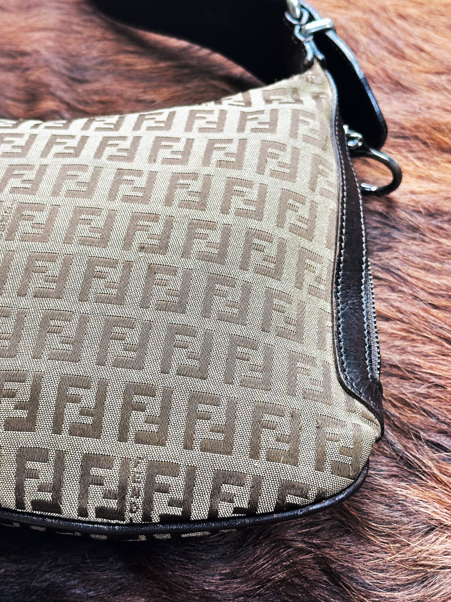 FENDI - Oyster Medium Monogram Zucca Canvas – Iconic Y2K