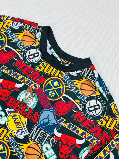 NBA x NEW ERA - T-shirt Multiteam Sticker Patch | XS