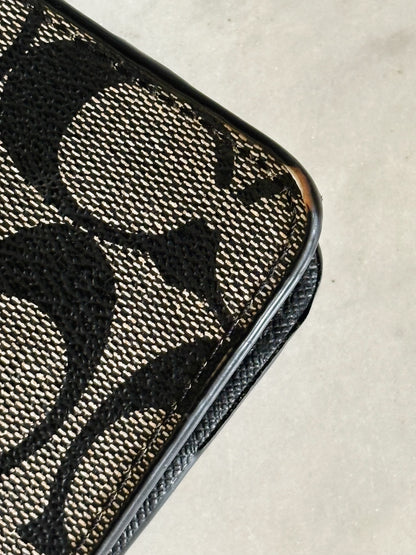 COACH - Signature Wallet Wristlet – Portafoglio Pochette da Polso Nero