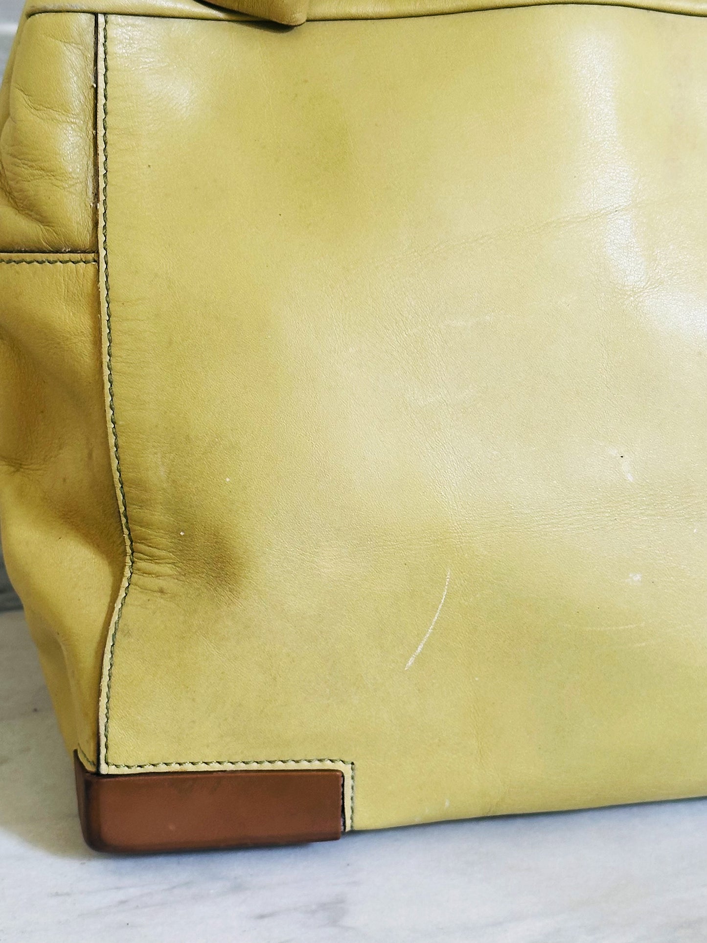 MAX MARA WEEKEND - Borsa in Pelle Verde Pistacchio Vintage Y2K Made in Italy